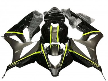 Beste Honda CBR600RR Motorrad Verkleidung 2007-2008 - Glanzendes Schwarz Hohe Sichtbarkeit Gelb