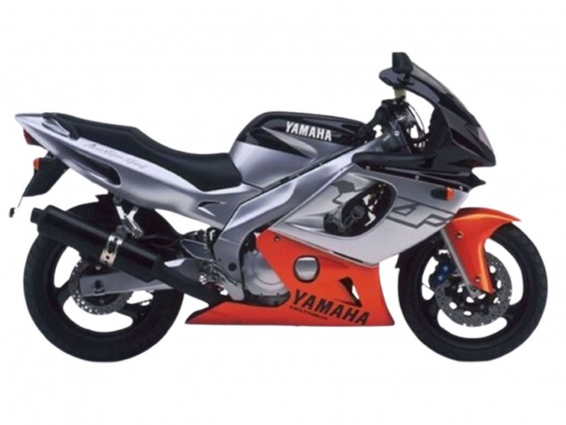 Beste Yamaha YZF600R Thundercat Motorrad Verkleidung 1996-2007 - Grau Orange Schwarz