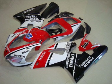 Beste R1 1998-1999 Verkleidungen - Schwarz Rote Aufkleber