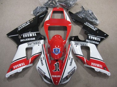 Beste R1 1998-1999 Verkleidungen - Rot Weiß Schwarz 50