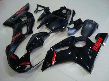 Beste R6 1998-2002 Verkleidung - Glänzend Schwarz Rote Aufkleber