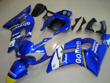 Beste R6 1998-2002 Verkleidungen - Blau Go Motul
