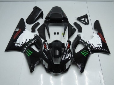 Beste R1 2000-2001 Verkleidungen - Schwarz Weißes Monster