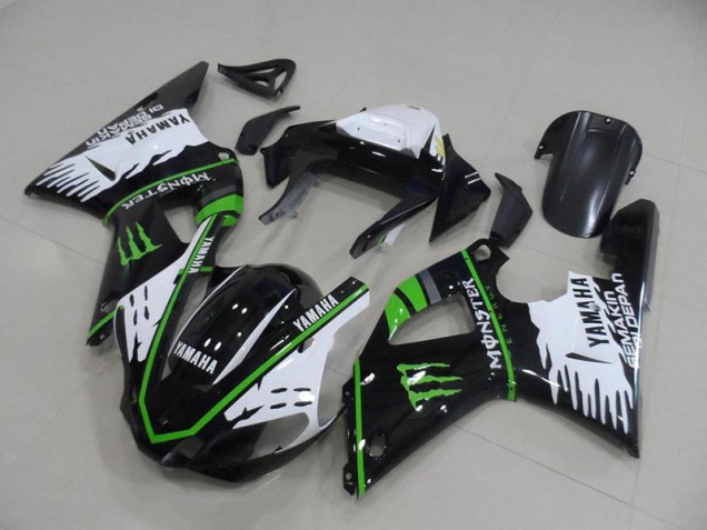 Beste R1 2000-2001 Verkleidung - Schwarz Weiß Grün Monster Beste R1 2000-2001 Verkleidung - Schwarz Weiß Grün Monster