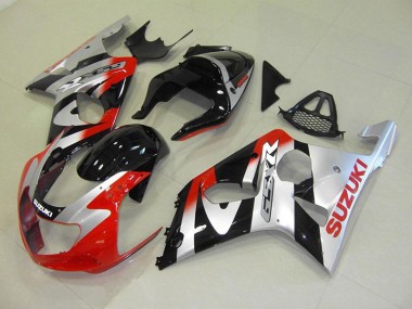 Beste GSXR 1000 K1 2000-2002 Verkleidungen - Rot Silber