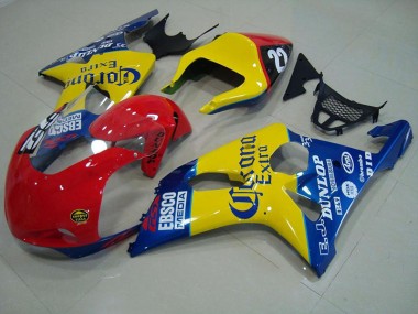 Beste GSXR 1000 K1 2000-2002 Verkleidungen - Rot Gelb Blau Corona Rennen