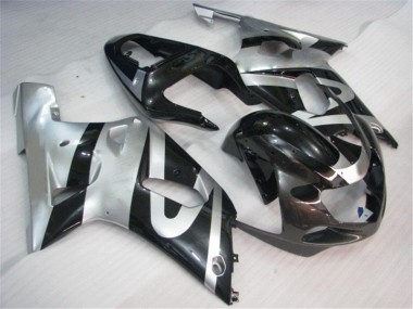 Beste GSXR 600 / 750 K1 K2 K3 2001-2003 Verkleidungen - Silber Schwarz