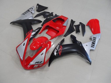 Beste R1 2002-2003 Verkleidungen - Rot Matte Silber