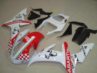 Beste R1 2002-2003 Verkleidungen - Rot Weiß Flag
