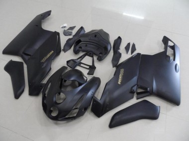 Beste Ducati 749 999 2003-2004 Verkleidungen - Matt Schwarze und goldene Aufkleber
