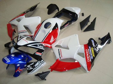 Beste CBR 600 RR 2003-2004 Verkleidungen - Weiß Schwarz Rot Lee