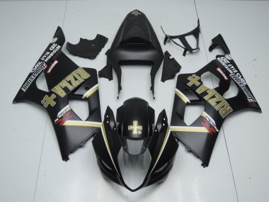 Beste GSXR 1000 K3 2003-2004 Verkleidungen - Matt Schwarzer Rizla
