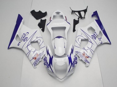 Beste GSXR 1000 K3 2003-2004 Verkleidungen - Blau Whie Corona