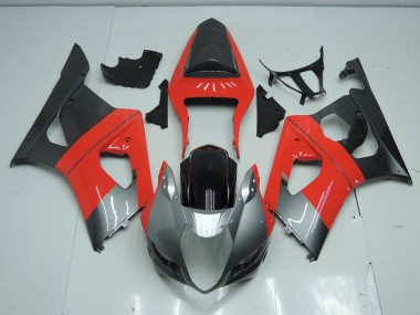 Beste GSXR 1000 K3 2003-2004 Verkleidungen - Rot und Grau