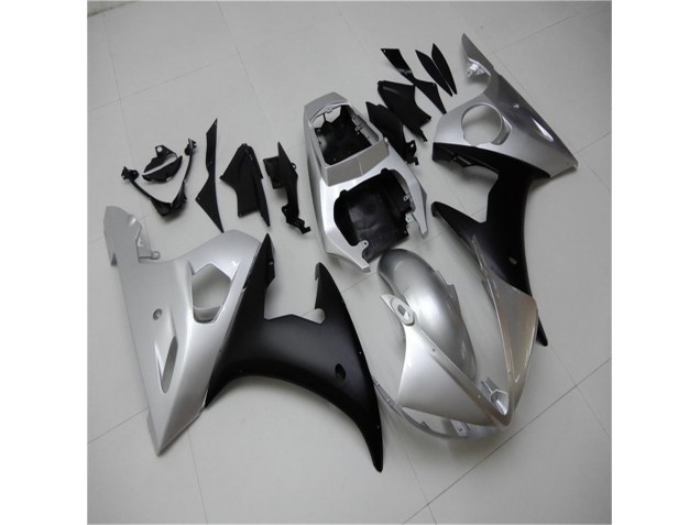 Beste R6 2003-2005 Verkleidungen - Silber Schwarz Beste R6 2003-2005 Verkleidungen - Silber Schwarz