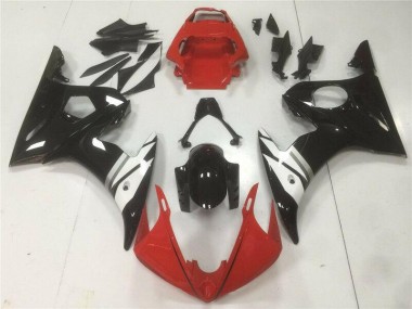 Beste R6 2003-2005 Verkleidungen - Rot Schwarz Weiß