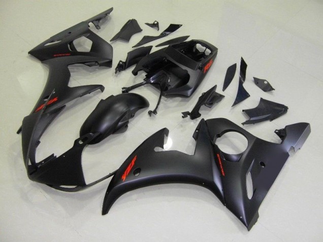 Beste R6 2003-2005 Verkleidungen - Matt Schwarze und rote Aufkleber Beste R6 2003-2005 Verkleidungen - Matt Schwarze und rote Aufkleber