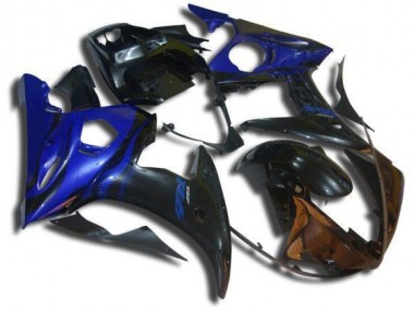 Beste R6 2003-2005 Verkleidungen - Blau Flamme