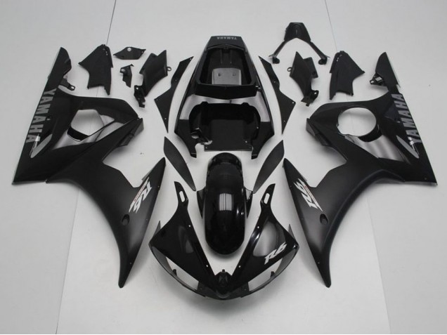 Beste R6 2003-2005 Verkleidungen - Schwarz mit silbernen Aufklebern Beste R6 2003-2005 Verkleidungen - Schwarz mit silbernen Aufklebern