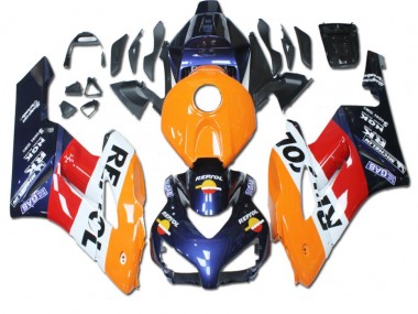 Beste CBR 1000 RR 2004-2005 Verkleidungen - Orange Rot Blau Repsol