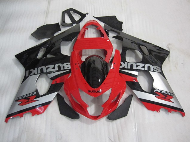 Beste GSXR 600 K4 2004-2005 Verkleidungen - Rot Schwarz Silber Beste GSXR 600 K4 2004-2005 Verkleidungen - Rot Schwarz Silber