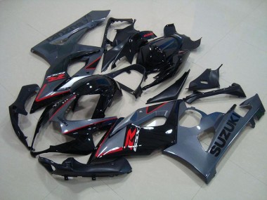 Beste GSXR 1000 K5 2005-2006 Verkleidungen - Schwarz Rote Aufkleber
