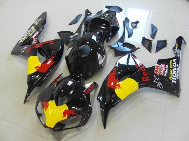 Beste CBR 1000 RR 2006-2007 Verkleidungen - Schwarzer Rot Bull