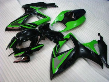 Beste GSXR 600 / 750 K6 2006-2007 Verkleidungen - Grün Schwarz