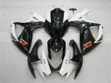 Beste GSXR 600 / 750 K6 2006-2007 Verkleidungen - Weiß Schwarz