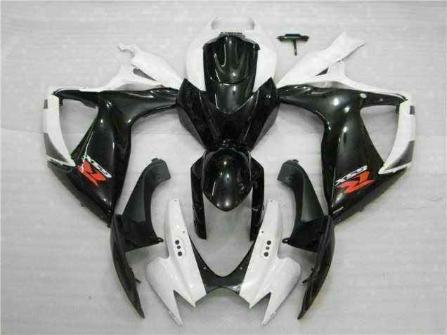 Beste GSXR 600 / 750 K6 2006-2007 Verkleidungen - Weiß Schwarz Beste GSXR 600 / 750 K6 2006-2007 Verkleidungen - Weiß Schwarz