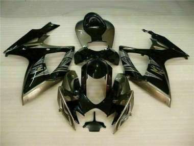 Beste GSXR 600 / 750 K6 2006-2007 Verkleidungen - Schwarz Grau
