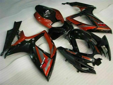 Beste GSXR 600 / 750 K6 2006-2007 Verkleidungen - Schwarz Rot