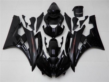 Beste R6 2006-2007 Verkleidungen - Matt schwarz Glänzend