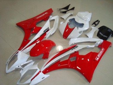 Beste R6 2006-2007 Motorrad Verkleidungen - Rot Weiß