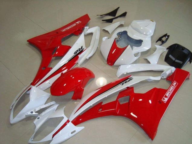 Beste R6 2006-2007 Motorrad Verkleidungen - Rot Weiß Beste R6 2006-2007 Motorrad Verkleidungen - Rot Weiß