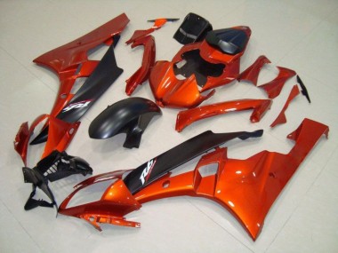 Beste R6 2006-2007 Verkleidung - Orange Matt schwarz
