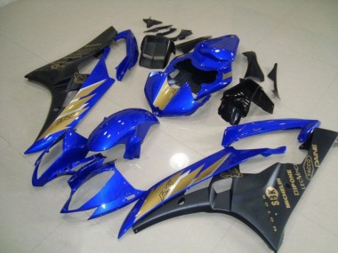Beste R6 2006-2007 Verkleidung - Schwarz Blau mit Gold Aufkleber