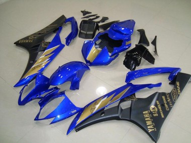 Beste R6 2006-2007 Verkleidungen - Schwarz Blau mit Gold Aufkleber