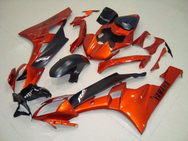 Beste R6 2006-2007 Verkleidungen - Orange Matt schwarz