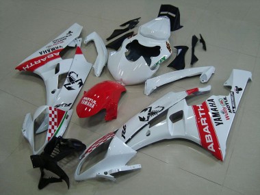 Beste R6 2006-2007 Verkleidungen - Weiß Rot Abarth