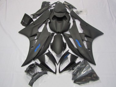 Beste R6 2006-2007 Verkleidungen - Schwarz Blau Aufkleber