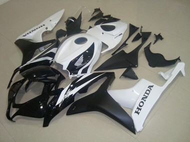 Beste CBR 600 RR 2007-2008 Verkleidungen - Matt Schwarz Weiß