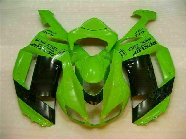 Beste ZX6R 2007-2008 Verkleidungen - Grün Schwarzer Dunlop Beste ZX6R 2007-2008 Verkleidungen - Grün Schwarzer Dunlop