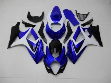 Beste GSXR 1000 K7 2007-2008 Verkleidungen - Blau Weiß Schwarz