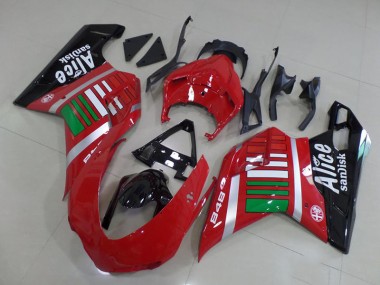 Beste Ducati 848 1098 1198 2007-2014 Verkleidungen - Alice mit Grün