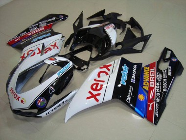 Beste Ducati 848 1098 1198 2007-2014 Verkleidungen - Schwarz Xerox