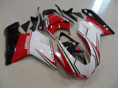 Beste Ducati 848 1098 1198 2007-2014 Verkleidungen - Rot Weiß