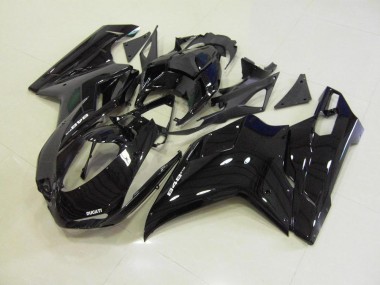 Beste Ducati 848 1098 1198 2007-2014 Verkleidungen - Glänzend Schwarz