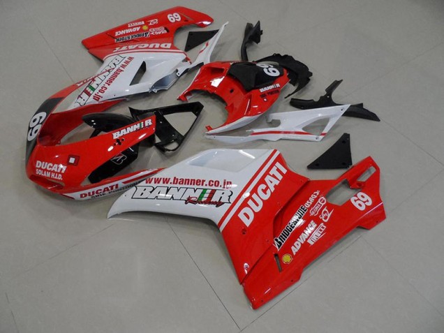 Beste Ducati 848 1098 1198 2007-2014 Verkleidungen - Orange Banner 69 Beste Ducati 848 1098 1198 2007-2014 Verkleidungen - Orange Banner 69