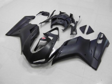 Beste Ducati 848 1098 1198 2007-2014 Verkleidungen - Matt Schwarzer schwarzer Aufkleber